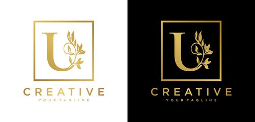 beauty letter U design inspiration