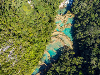 Semuc Champey,  pozas en el río Cahabón -  Monumento Natural,  Lanquín, Guatemala