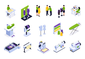 Sewing Factory Color Icons