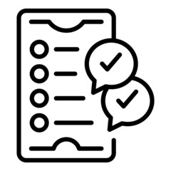 Smartphone study icon outline vector. School education. Computer test