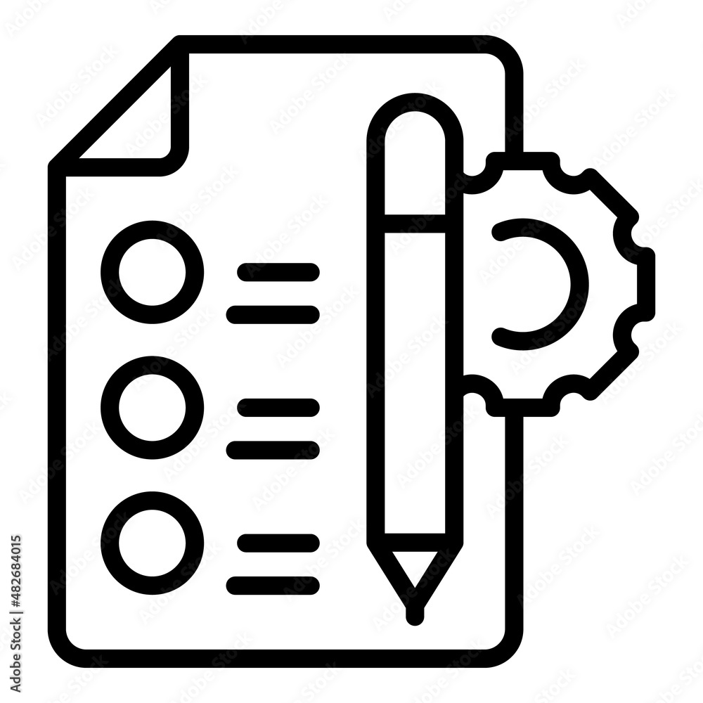 Poster home web work icon outline vector. study school. computer test