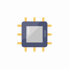 semiconductor microcircuit chip processor symbol