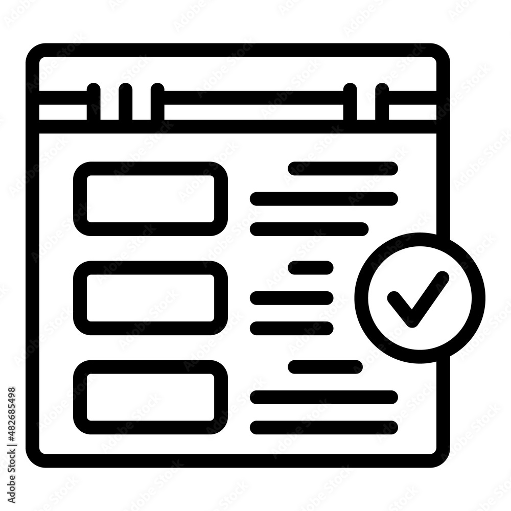 Poster web learn icon outline vector. study case. business data