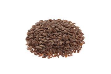 Linseed (flax seed) isolated on a white background.