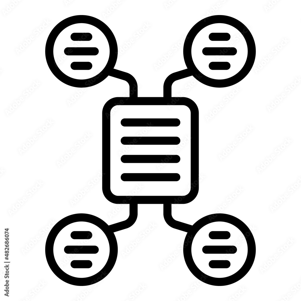 Poster scheme data icon outline vector. study case. business success