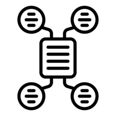 Scheme data icon outline vector. Study case. Business success