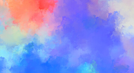Creative abstract painting. Background with artistic brush strokes. Colorful and vibrant illustration. Painted art.