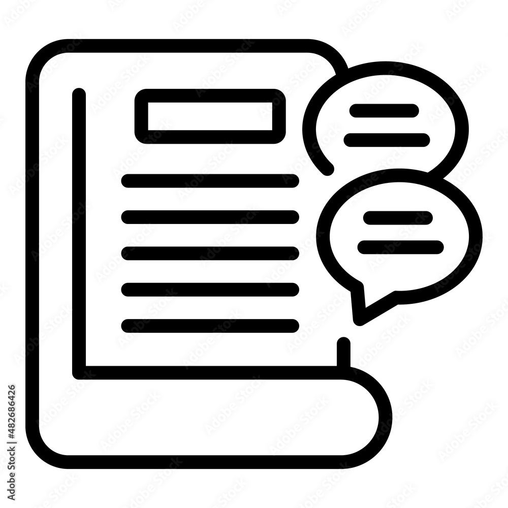 Poster book learning icon outline vector. study case. business learn