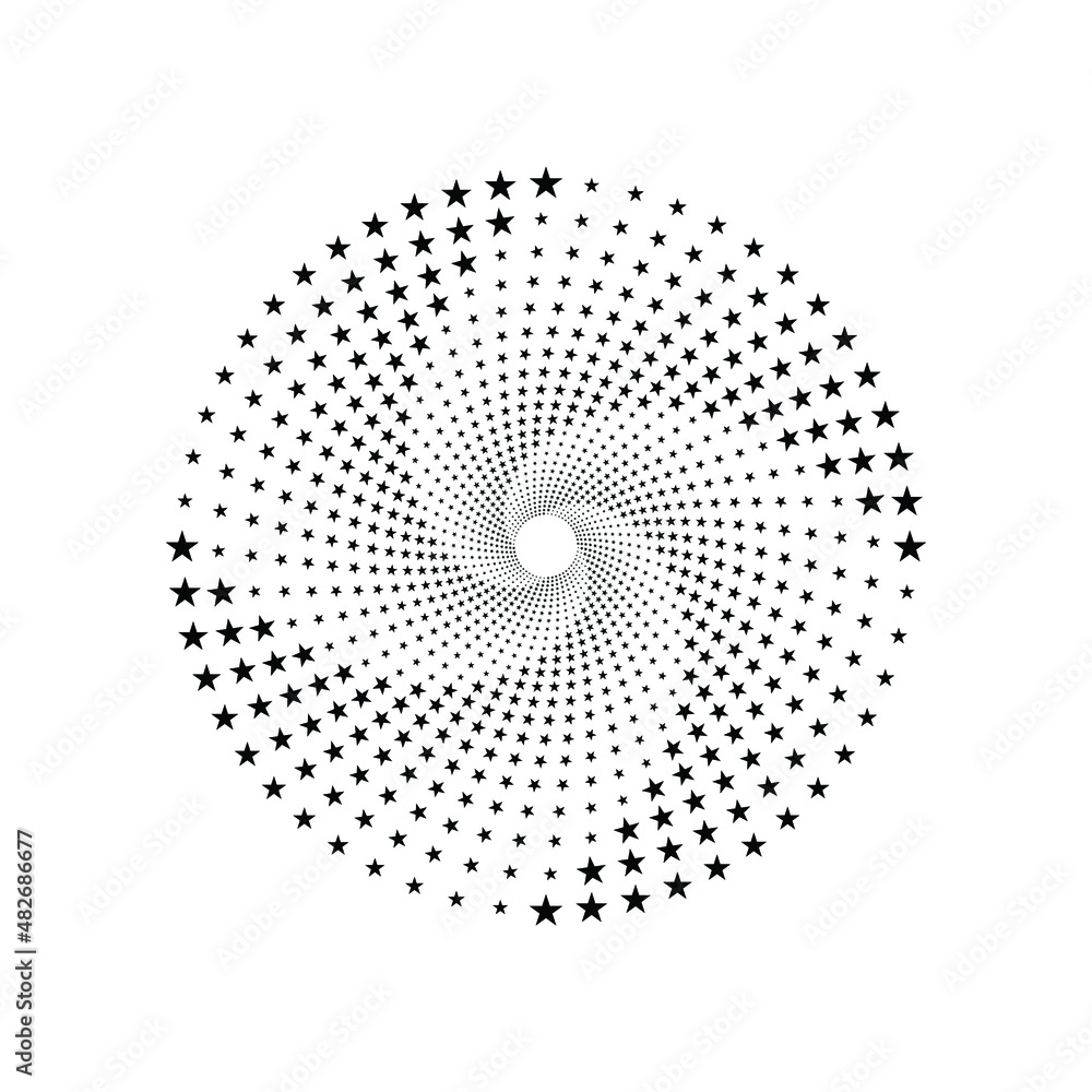 Poster halftone circular frame logo. circle dots isolated on the white background. fabric design element.ha