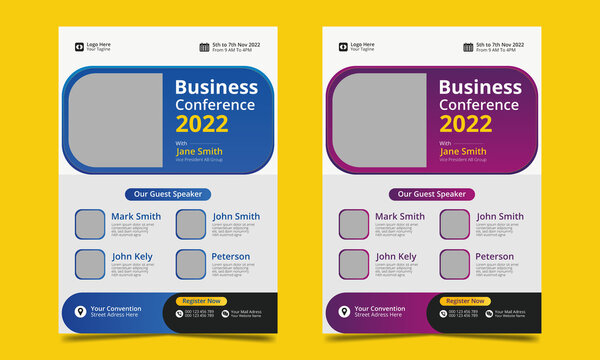Corporate business conference flyer template
