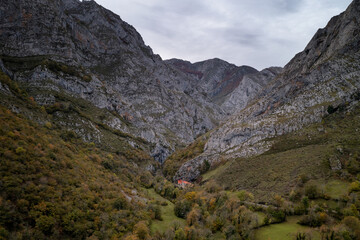 Mountain landscape in Picos de Europa national park, Spain