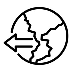 Travel world icon outline vector. Around globe. Global map