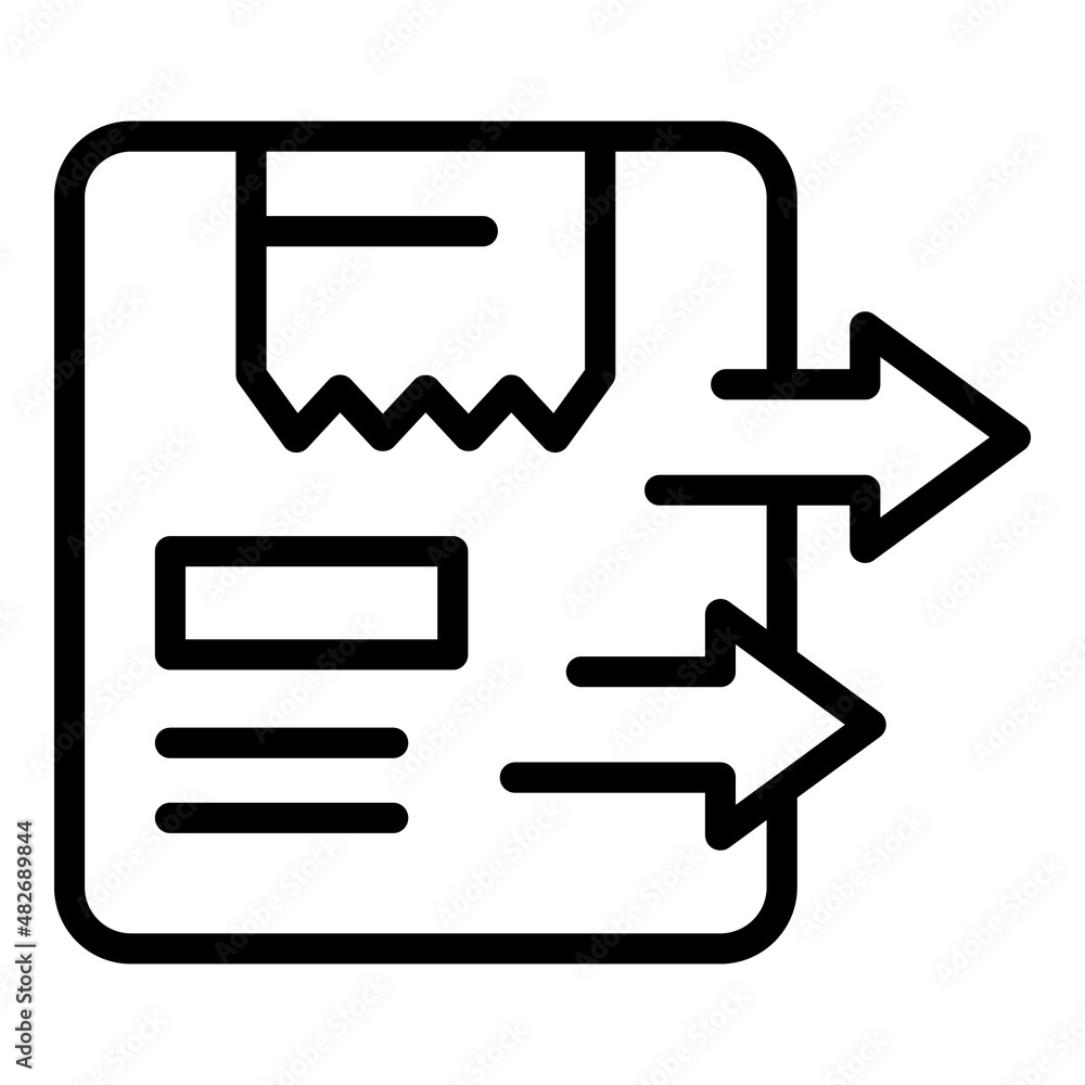 Poster computer management icon outline vector. digital inventory. control product