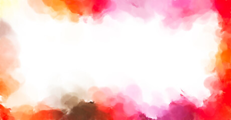 Watercolor strokes on surface. Artistic background image. Abstract painting on canvas. Brushstrokes. Contemporary art. Colorful texture of hand made artwork. Modern painting.