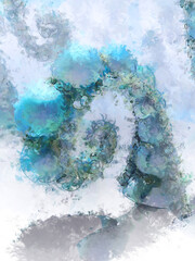 Expressive brushed painting on canvas. Abstract texture. 2d illustration. Wide brushstrokes. Modern digital art. Contemporary brush. Modern expression. Popular style pattern painted image.