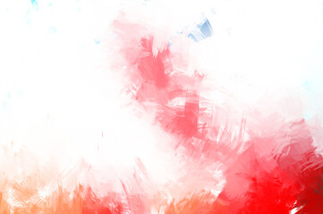 Obraz premium Painted composition with vibrant brush strokes. Textured colorful painting. Paint brushed wallpaper.