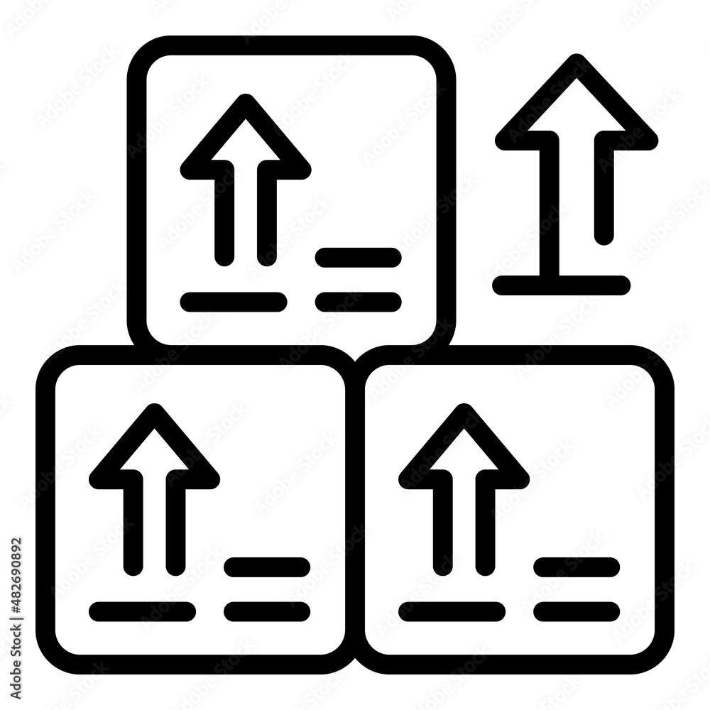 Poster send parcel icon outline vector. digital control. system product
