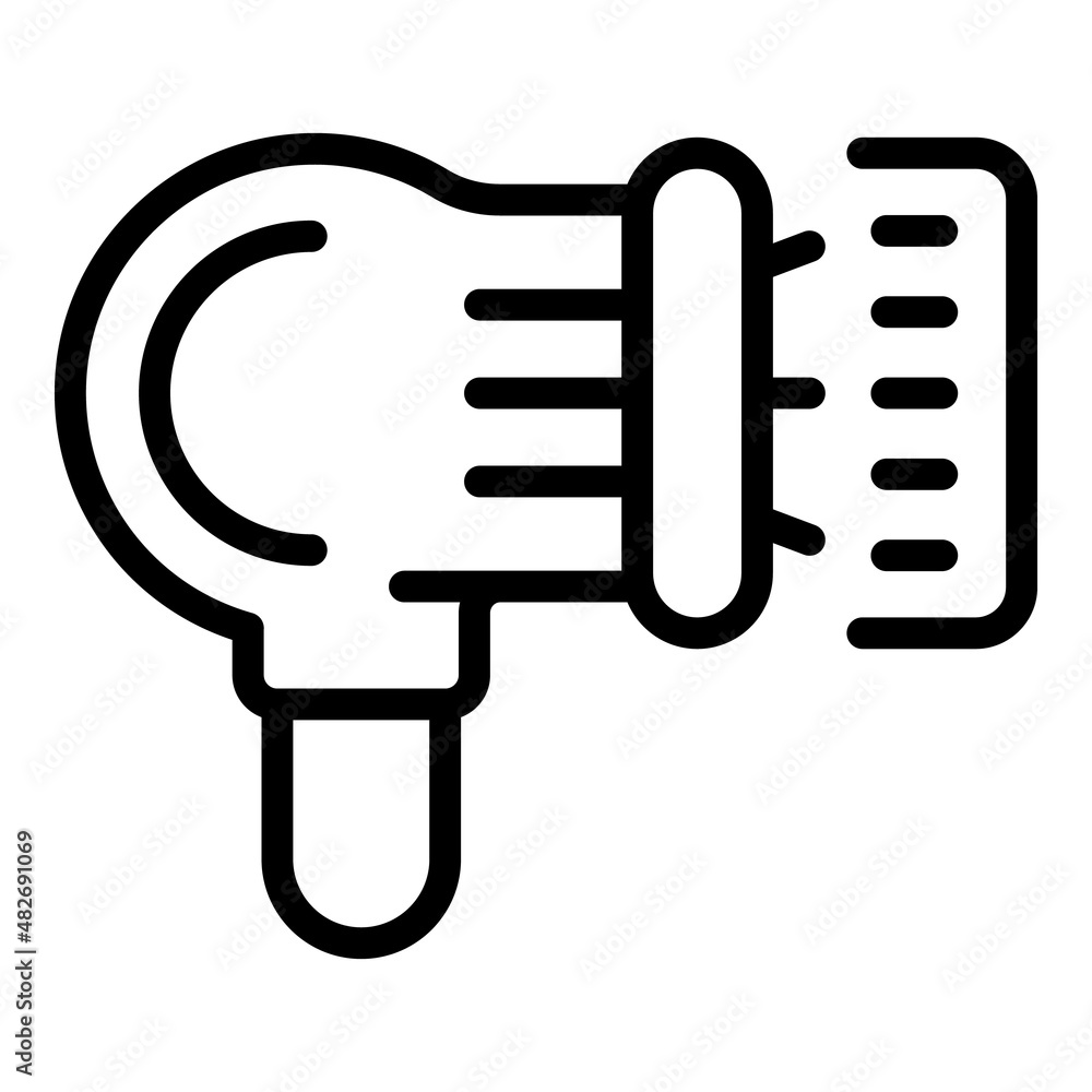 Poster computer scanner inventory icon outline vector. digital management. control product