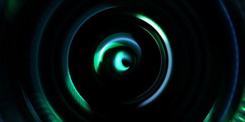 Photography camera concept. Abstract Background. Spinning rays of light. Motion conceptual wallpaper. Graphic digital illustration. Glowing neon rotating lights. Glossy presentation design template.