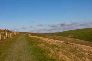 Fototapeta premium A South Downs Landscape on a Sunny Winters Day