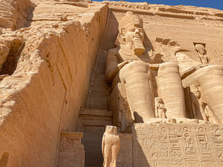 Abu Simbel, a rock in Nubia, two ancient Egyptian temples, the time of Ramses II