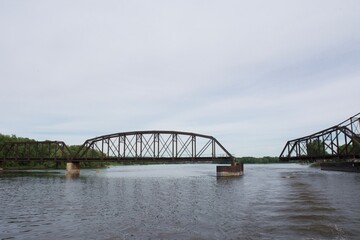 Railroad bridge over the Mississippi River