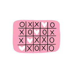 An icon of heart version of tic-tac-toe game.