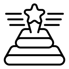 Star leader icon outline vector. Marketing network. Strategy campaign