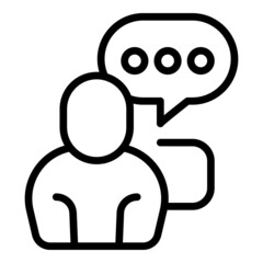 Social leader icon outline vector. Media kol. Media opinion