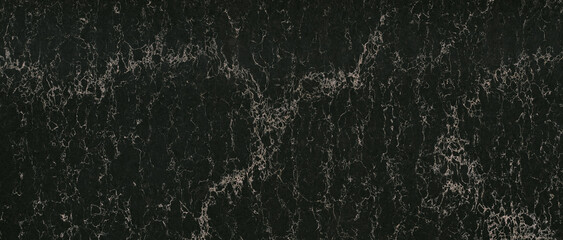 Black marble texture background banner top view. Stone granite wall with bright stripes. Luxury abstract patterns. Marbling design for banner, wallpaper, packaging design template.