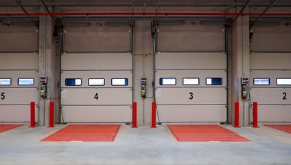 hall gate in logistics warehouse from inside - Ramp gate