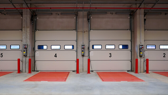hall gate in logistics warehouse from inside - Ramp gate