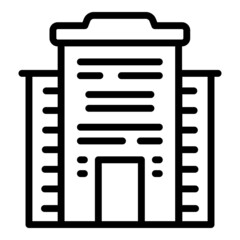 Building credit icon outline vector. Finance market. Profit fund