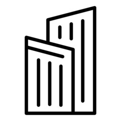 Building investment icon outline vector. Money finance. Market fund