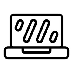 Grill stand icon outline vector. Food picnic. Cook fire