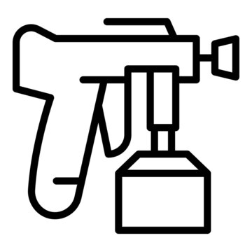 Pistol painter icon outline vector. Car auto. Paint gun