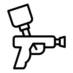 Airbrush gun icon outline vector. Air paint. Auto car