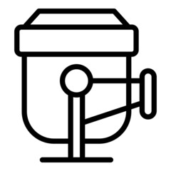 Road mixer icon outline vector. Concrete cement. Truck machine