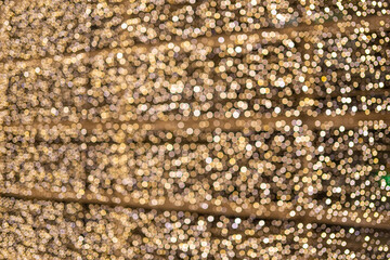 Background with golden bubble lights