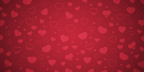 Hearts background illustration. Wedding or Valentines day decor design