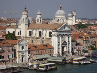 Fototapeta na wymiar Venice - Churches and Tourism