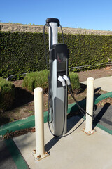 Left Angle View of Electric vehicle charging station.