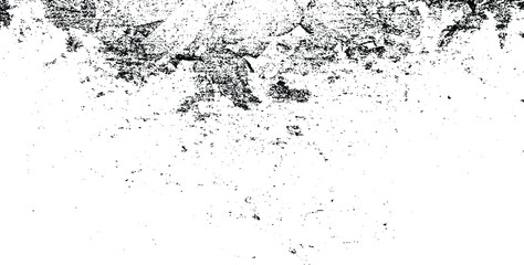 Monochrome texture composed of irregular graphic elements. Distressed uneven grunge background. Abstract vector illustration. Overlay for interesting effect and depth. Isolated on white background.