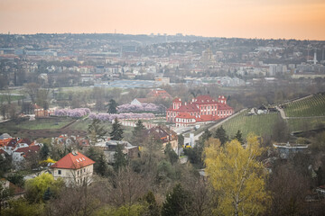 View from the hill on the castle of Troja, Prague, Czech Republic
