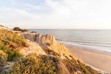 Spain's longest coastline is the coast of Huelva. From "Matalascanas" to "Ayamonte". Coast with cliffs, dunes, pine trees, green vegetation. It is considered one of the most beautiful beaches in Spain