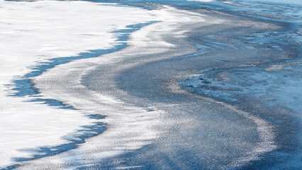 abstrakcja lód jezioro zima
