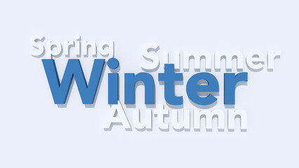 Text winter seasons 