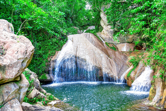 Scene from Hanabanilla Lake or Dam which is a natural reserve and famous tourist attraction in Cuba