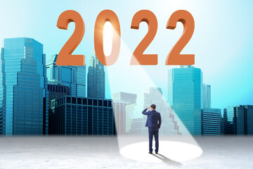 Concept of 2022 in the spotlight