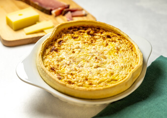 French Quiche Lorraine pie - cheese pie